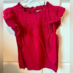 Loft short sleeve hot pink top
